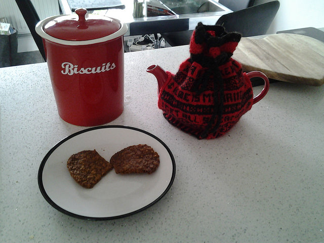 Cosied tea and biscuits